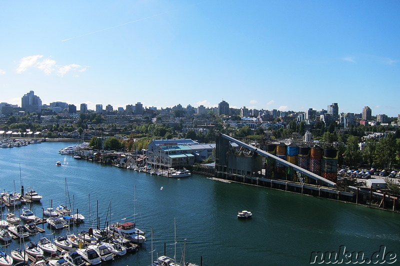 Blick von der Granville Bridge in Vancouver, Kanada