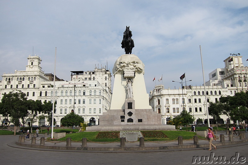 Plaza San Martin in Lima, Peru