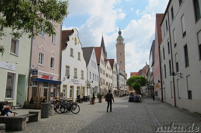 Fussgängerzone in Ingolstadt, Bayern, Deutschland